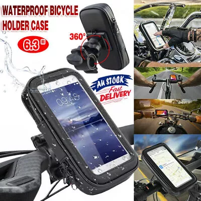 $13.57 • Buy Waterproof Bicycle Bike Motorcycle Handlebar Mount Holder Case For Mobile Phone
