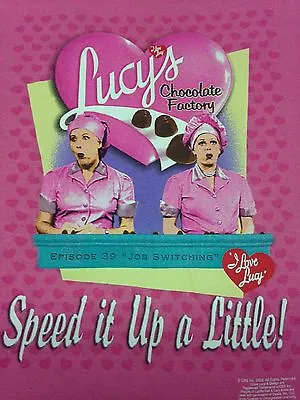 I Love Lucy Pink Medium T-Shirt Ethel Chocolate TV Comedy Lucille Ball • $21.24