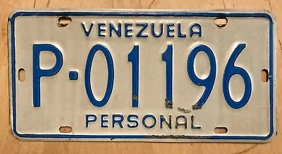 Venezuela South America  Auto Passenger License Plate   P 01196   Personal • $39.99
