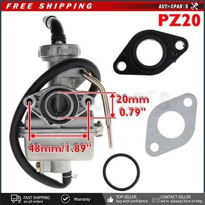 PZ20 Carburetor For Coolsports Roketa ATV Quad Dirt Pit Bike W Horizontal Engine • $12.96