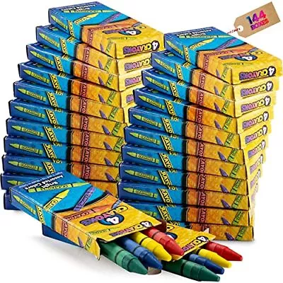 Bulk Crayons - 576 Crayons! Case Of 144 4-Packs Premium Color Crayons For Ki... • $40.60