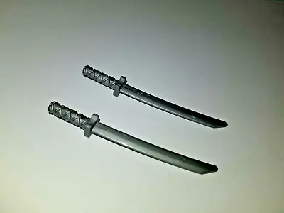 LEGO Lot Of 2 Silver Katana Sword Castle Ninja Ninjago Minifigure Battle Weapon • $7.77