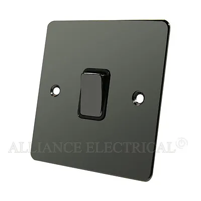 £8.95 • Buy Full Range Flat Plate Black Nickel Light Switch Socket Outlet Dimmer Electrical