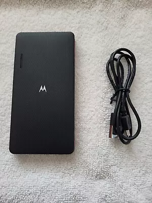 Motorola Universal Slim Lightweight Power Pack Portable Phone Charger Black/Red  • $20