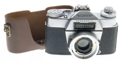 Voigtlander Slr Film Camera Chrome Body Half Case Used Bessamatic With Half Case • $99