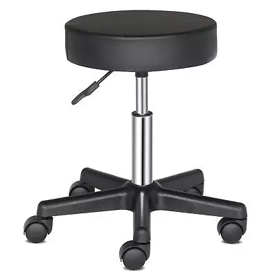 Round Adjustable Spa Salon Swivel Stool Massage Tattoo Gas Lift Barber Chair UK • £23.95