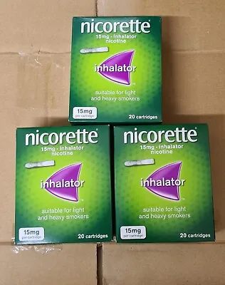 £50 • Buy Nicorette 15mg Nicotine Inhalator 60 Cartridges BRAND NEW&SEALED