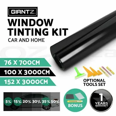 $15.19 • Buy Tint Window Black Film Roll VLT 5% 15% 35% Car Home 76cm X 7m Tinting Tools Kit