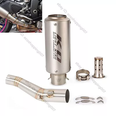 For Yamaha YZF R6 2006-2023 Slip On System Exhaust Tips Middle Pipe Muffler 2  • $204.35