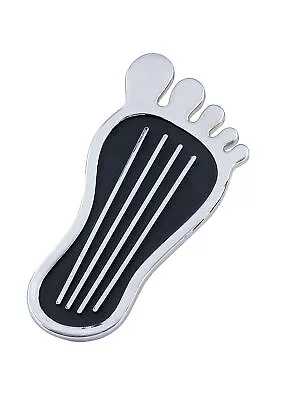 Mr. Gasket 9645 Foot Print Gas Pedal Pad - Aluminum - Chrome & Painted Black • $24.95