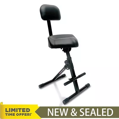 Liquid Stands Guitar Stool Adjustable Stool - Musician Drum Throne With Backrest • $85.55