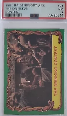 Indiana Jones - Raiders Of The Lost Ark (Card #21) NM PSA 7 *Topps 1981 *Rare  • $29.95