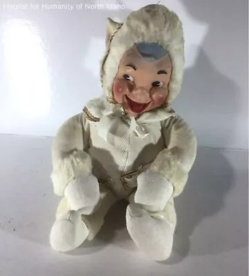 Creepy And Strange Elf Doll W/Wind Up (nonworking) Vintage Faux Fur/Corduroy • $20