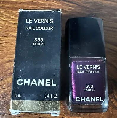Chanel Le Vernis Taboo 583 Purple Metallic Nail Polish Limited Edition HTF Used • £25