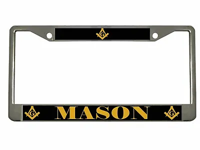 Masonic Mason Logo Metal Car License Plate Frame Auto Tag Holder • $14.99