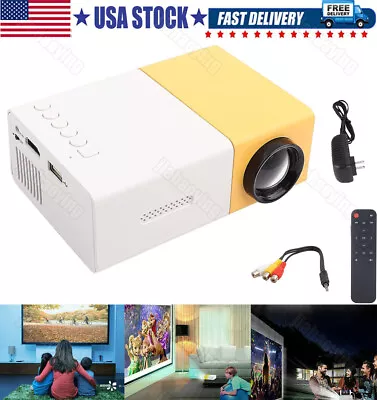 Mini Portable Projector 1080P LED Pico Video Projector For Home Theater Movie US • $23.99