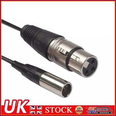 Mini XLR Male To XLR 3Pin Female Audio Cable Amplifiers Microphone Adapter Line • £6.69