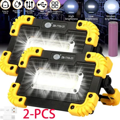 LED+COB Work Light USB Rechargeable Spotlight Floodlight Torch Camping Emergency • $10.55