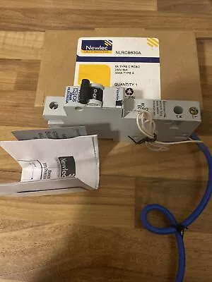 NEWLEC  C6 6 AMP 30mA 6KA NLRCB630A WYLEX RCBO TYPE A CIRCUIT BREAKER - NEW • £11.99