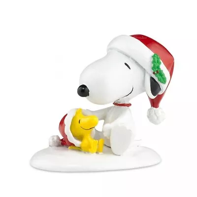 Dept 56 HAPPY HOLIDAYS SNOOPY AND WOODSTOCK Peanuts Village 809414 BRAND NEW • $17.90