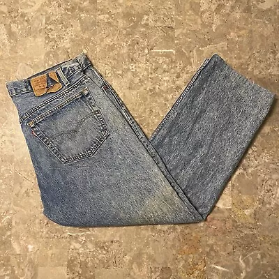 Vintage Levi’s 501XX Jeans Men 38x30 (36x28) Blue Acid Wash USA Made 90s Hemmed • $38.88