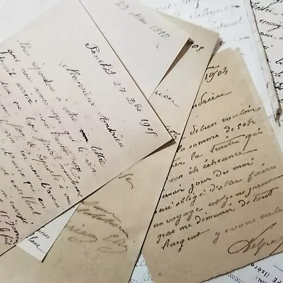 Lot Of 20 French Ephemera Documents Calligraphy Handwritten Junk Journal Vintage • $24.99