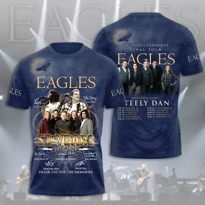 The Eagles The Long Goodbye Final Tour 2024 All Over Print T-shirt Hoodie • $24.99