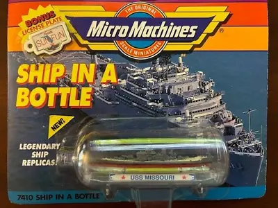 Micro Machines USS MISSOURI Ship In A Bottle Vintage Toys New 1980 • $31