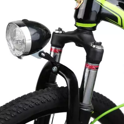 Vintage Bicycle 3LED Front Light Headlight Safety Warning Light (Black) • $10.69