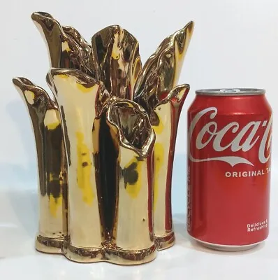 Beautiful Unique Z Gallerie Marlin Gold 7.25  Vase • $19.95