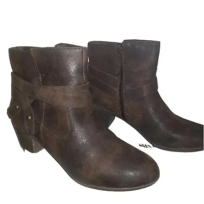 Style & Co. Womens Suede Leather Ankle Fashion Boots Shoes Brown Size 11  • $16.97