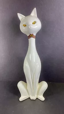 Mid Century Modern ~ 14 Inch Tall White Cat • $19.99