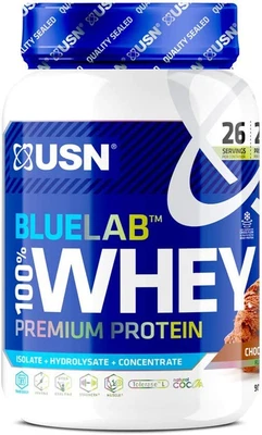 £42.06 • Buy USN Blue Lab Whey Protein Powder: Chocolate - Whey Protein 908G - Post-Workout -