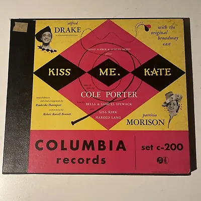 12  78 RPM Record Set-(6)-Kiss Me Kate Original Broadway Cast/Columbia C-200 • $12