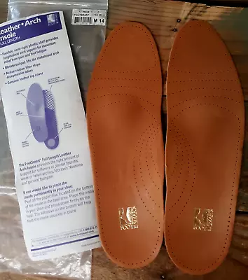 Foot Smart Men's Leather Full Length Arch Insole Size 14 NEW • $22.50