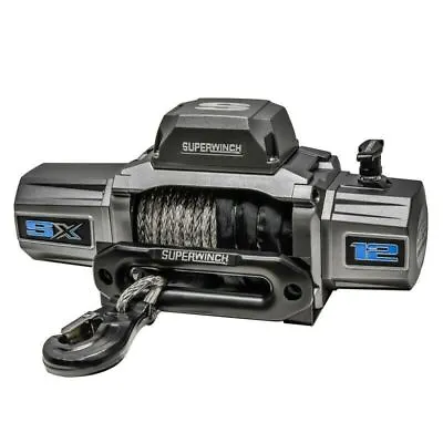Superwinch 12000 LBS 12VDC 3/8in X 80ft Synthetic Rope SX 12000SR Winch • $830.99