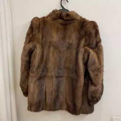 SAGA MINK Brown Fur Jacket Thick Good Condition Lsize From Japan • $303.53