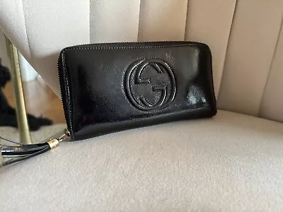 Gucci Patent Leather Soho Zip Around Wallet • $155