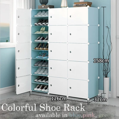 $37.99 • Buy Colorful Cube DIY Shoe Cabinet Rack Storage Portable Stackable Organiser Stand