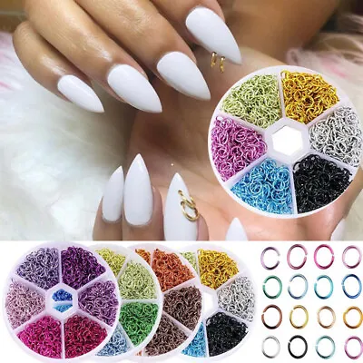 Nail Piercing Dangle Nail Art Decoration 3D Nails Piercing Metal Alloy Desi  * • $4.90