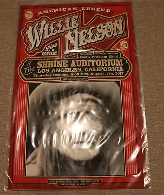 $675 • Buy POSTER CONCERT - Willie Nelson Limited Edition Shrine Auditorium Los Angeles 