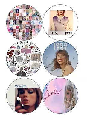 Set Of 12 Taylor Swift Edible Image Rounds Cake Image Wafer Paper Pre Cut • $5