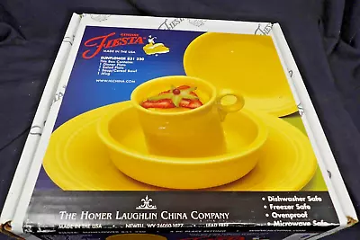 NIB Homer Laughlin Fiestaware Sunflower 4 Piece Place Setting Dish Set • $39.50