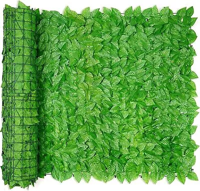 6M Artificial Hedge Fake Ivy Leaf Garden Fence Privacy Screening Roll Wall Panel • £23.99