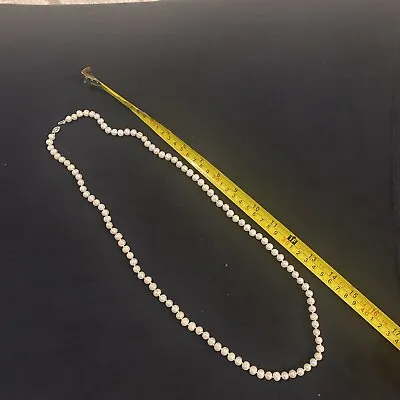 32 Inch Pearl Necklace Vintage Real • $50