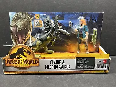 Jurassic World Dominion Claire & Dilophosaurus Dinosaur Action Figures FREE SHIP • $13.94