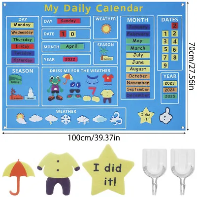 My First Daily Calendar Felt-Board For Toddlers Today Calendar Preschool LiBga • £12.67