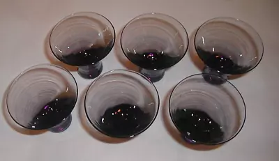 $39.99 • Buy MORGANTOWN Cocktail Glass NORMANDIE Smoke Set Of Six