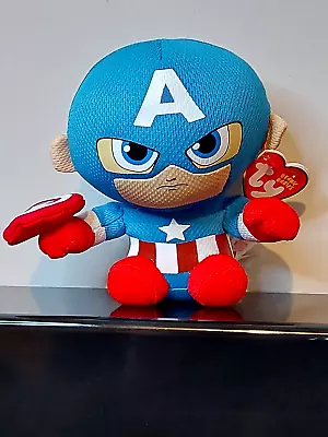 Marvel Ty Captain America Soft Plush Toy New Tagged • £5.99