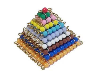 NEW Montessori Mathematics Material - Coloured Bead Squares  • $15.19